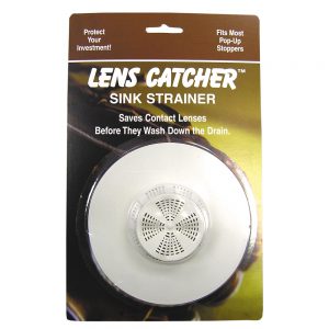 Contact Lens Catcher Sink Strainer | Drain Cover for Bathroom Sinks | Prevents Lens Loss