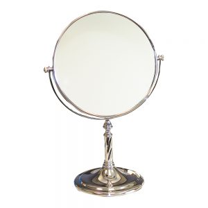 Oval Swivel Counter Mirror | Frameless Chrome | 1x True Reflection | Adjustable Vanity Mirror