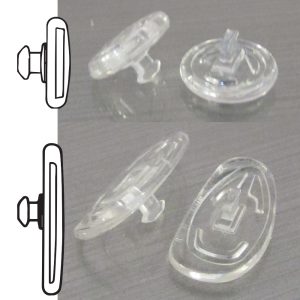 Soft Silicone Nose Pads for Glasses | Primadonna Push-On Style | 5 Pair Pack