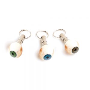 Eye Model Key Ring | Life-Size Vesseled Human Eye | Educational & Professional Accessory