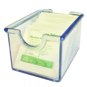 Acrylic Alcohol Pad Holder | Clear Dispenser Box | Holds 50 Pads | Compact & Durable
