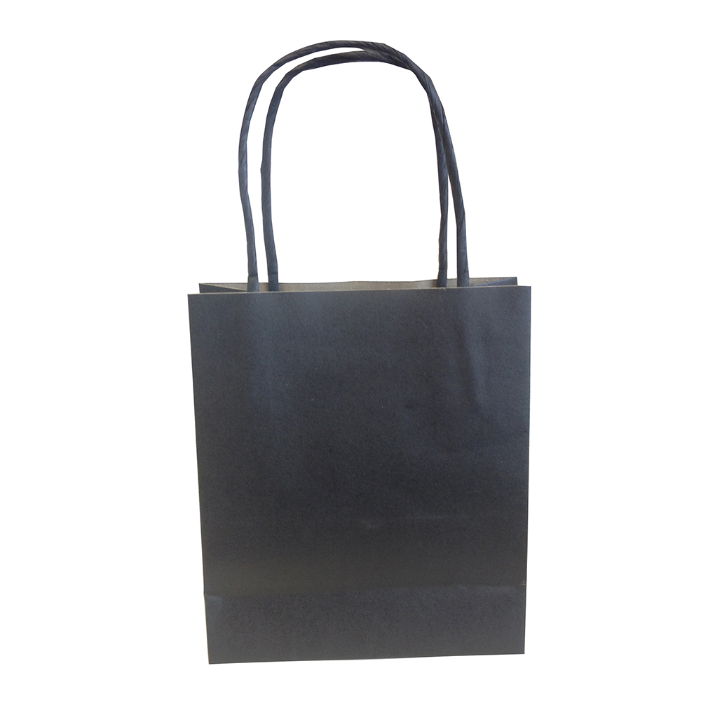 Black Craft Paper Bag-8X6X2.5 (Square-Bottom), For Shopping, Capacity:  2kg at Rs 10/piece in Surat