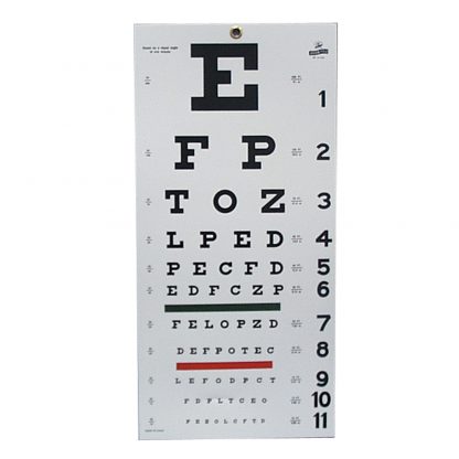 Snellen Eye Chart - 20’ Distance