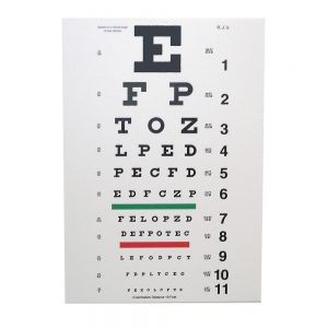 Snellen Eye Chart – 10 Foot Distance | Durable Plastic | Visual Acuity Testing Tool