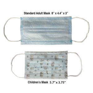 Children’s Disposable Face Masks | ASTM Level 2 | 3-Ply Design | Box of 50