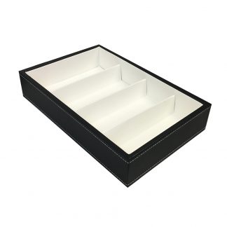 4 Cavity Black Frame Tray