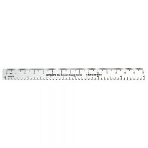 White PD Ruler | 6-Inch Optical Measurement Tool | Millimeter & Inch Scale