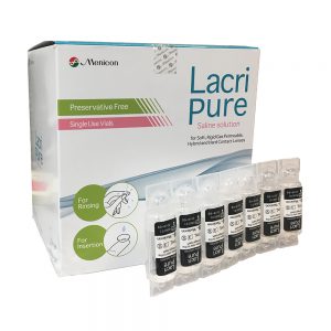 Lacripure Preservative-Free Saline Solution | 98 Single-Use Vials for Contact Lens Rinsing
