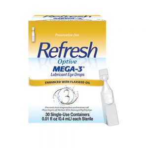Refresh Optive MEGA-3® Eye Drops | Preservative-Free Dry Eye Relief | 30 Vials