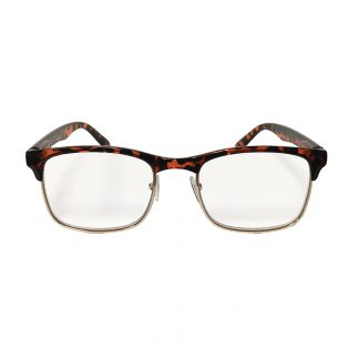 Hipster Tortoise Reader with Blue Blocker & Anti-Reflective Coated Lenses