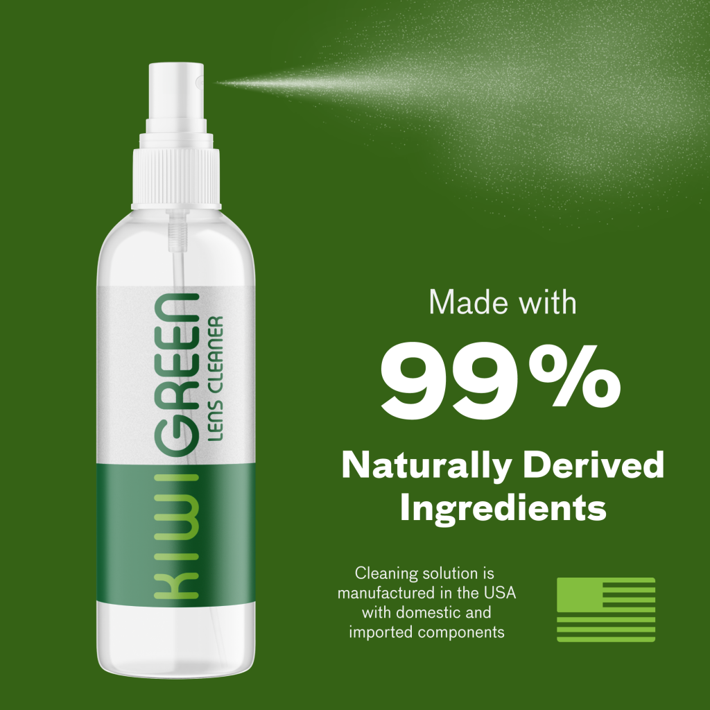 Kiwi Green Eyeglass Lens Cleaner Spray Kit 2X Lens Cleaner + 2X
