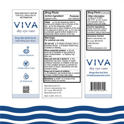 Preservative-Free Eye Drops for Dry Eyes | VIVA Hydration Drops | Hyaluronic Acid & L-Carnitine | 10mL - Image 6