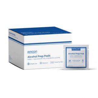 Amcon Medium Alcohol Prep Pads | 70% Isopropyl | Box of 200